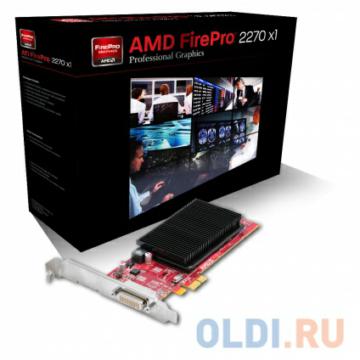   512Mb <PCI-Ex1> Sapphire FirePro 2270 <GDDR3, 64bit, 1xDMS-59 to Dual DVI Cable 2x DVI to D-Sub Dongle, Retail>
