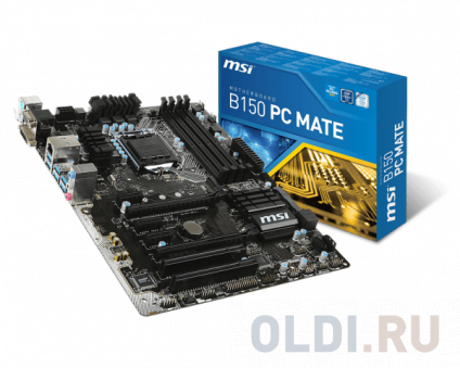 .  MSI B150 PC MATE <S1151, B150, 4DDR4, 2*PCI-E16x, D-SUB, HDMI, DVI, SATA III, GB Lan, USB3.1, ATX, Retail>