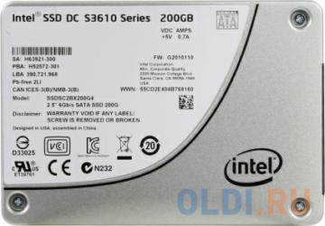   SSD 2.5&quot; 200 Gb Intel Original SATA 3, MLC, S3610 Series (R550/W230MB/s) (SSDSC2BX200G401)