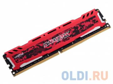  DDR4 8Gb (pc-19200) 2400MHz Crucial Ballistix Sport LT Red CL16 DR x8 BLS8G4D240FSE