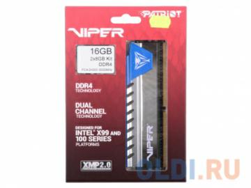   DDR4 16Gb 2x8GB (pc-24000) 3000MHz Patriot Viper4 Elite CL16 Black  