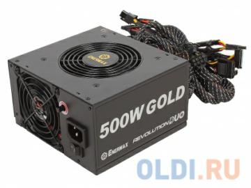   Enermax 500W ERD500AWL-F [REVOLUTION DUO] , ATX v2.4, 80+ Gold, &gt;92%, 2x PCI-E (6+2-Pin), 6x SATA, 4x MOLEX, 10 () + 8 ()