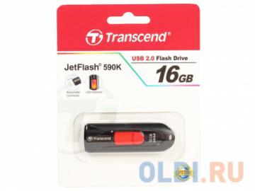  USB  Transcend JetFlash 590 16GB Black (TS16GJF590K)  