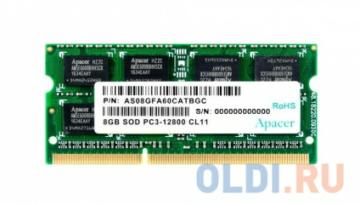      Apacer AS08GFA60CATBGC/DS.08G2K.KAM SO-DIMM 8GB DDR3 1600MHz Retail  